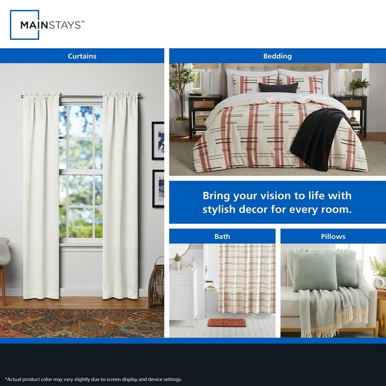 Free Shipping! Mainstays Blue Stripe Matelasse Comforter Set Full