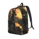 thumbnail image 1 of Disketp Sunset Meditating Doberman print Canvas Backpack Lightweight Travel Daypack Student Rucksack Laptop Backpack-, 1 of 5