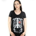 thumbnail image 5 of Womens Pregnancy Skeleton Twin Babies X-ray T-shirts Halloween Party Funny Shirt (Maternity Medium), 5 of 6