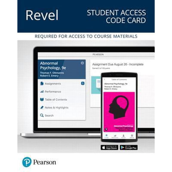 Pre-Owned Revel Access Code for Abnormal Psychology (Misc.) 0134531833 9780134531830