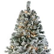 SalonMore 7.5ft 1450 Branch Pre-lit Christmas Tree, Holiday Decoration Flocked Snow Artificial Tree