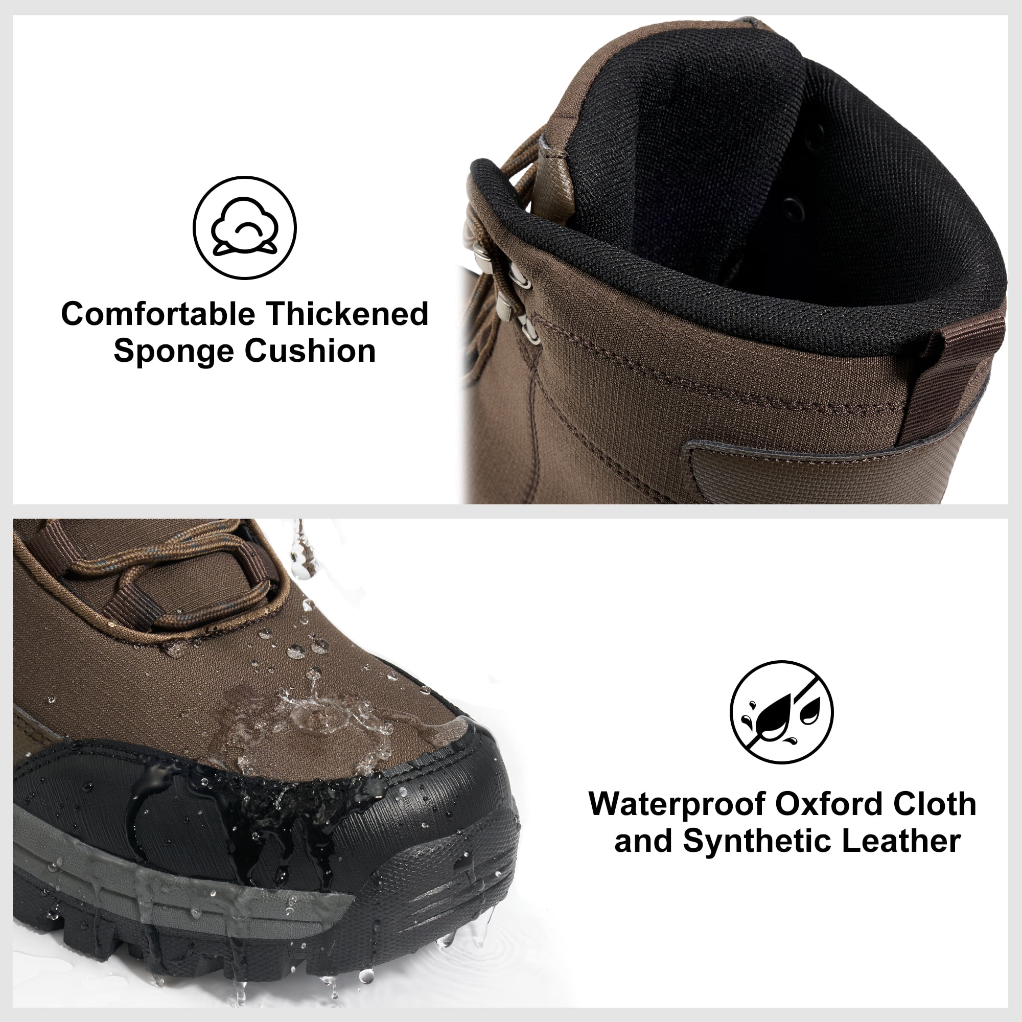 MeMoride Men's Waterproof Hiking Boots Breathable Non-Slip Outdoor Trekking Shoes for Camping & Hiking