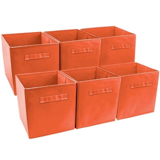 Sorbus Foldable Cube Storage Basket Bins, 6-Pack, Chevron Pattern