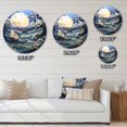 thumbnail image 5 of Designart "Beach Boat gracefulness Papercut II" Beach Oversized Wall Clock, 5 of 5