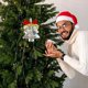 thumbnail image 4 of onlyliua Ofertas de Navidad Decoraciones para Fiestas Navideñas Adornos con Lazos de Lentejuelas Adornos Colgantes para El Coche Adornos Colgantes para Elárbol de Navidad, 4 of 6