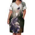 thumbnail image 3 of SIRENA DE LAS PROFUNDIDADES Vestido suelto con bolsillos Vestido de dama de honor mujer vestidos cortos vestido atrevido para mujer Ropa de verano femenina, 3 of 7