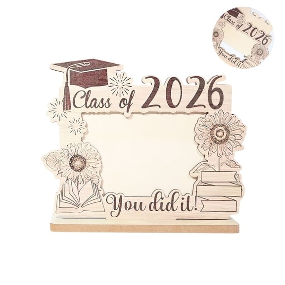 Timeless Wooden Photo Frame for 2026 Graduation Season—Handwritten Message Keepsakes to Commemorate Friendship Graduation and Memories