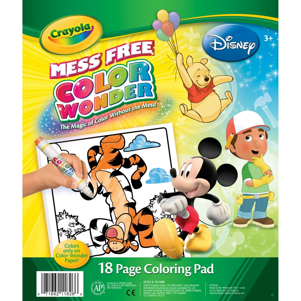 Crayola Color Wonder Disney 18 Pages, Mess Free Coloring Set, Child