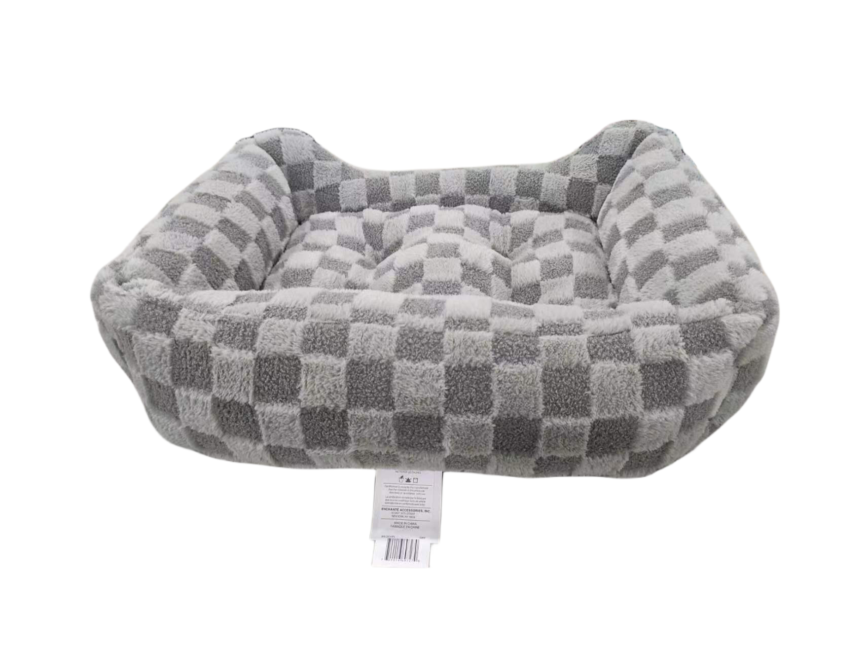 Reserve Checkered Cuddler, Ultra-Soft & Elegant Pet Bed for Dogs & Cats, Designed for Comfort and Durability