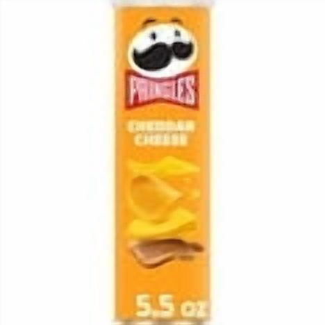 Pringles Cheddar Cheese Potato Crisps Chips, Lunch Snacks, 5.5 oz Canister