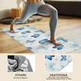 thumbnail image 4 of Blue Butterfly Pattern Hot Yoga Mat Towel Non Slip for Hot Yoga - Quick-Drying Yoga Mat Cover with 4 Corner Pockets with Travel Bag - Hot Yoga Towel Non Slip Grip Moisture Wicking Sweat 70"x26", 4 of 6