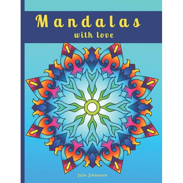 Large Print Coloring Books for Seniors: Mandalas with Love : Simple