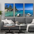 thumbnail image 3 of IDEA4WALL 3 Piece Framed Canvas Wall Art for Living Room, Bedroom Lake Tahoe Canvas Prints for Modern Home Decoration Ready to Hang, 3 of 4