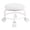 White, variant on Yajisi Low Roller Seat PU Leather Low Stool Mute Wheel Swivel Low Height Round Roller Chair for Home Office Garage Shop Orange Finish (9.84 inches / 25 cm)