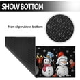 thumbnail image 5 of Christmas Kitchen Mats Set of 2, Merry Christmas and Happy New Year Home Kitchen Decoration Non-Slip Floor Mat Sets, Winter Snowman Rugs, Washable Microfiber Kitchen Carpet 17x30 + 17x47 Inch, 5 of 6