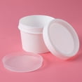 thumbnail image 2 of Mini Empty Jar Pot Plastic Cosmetic Makeup Face Cream Container with Inner Lid 100g (White), 2 of 8
