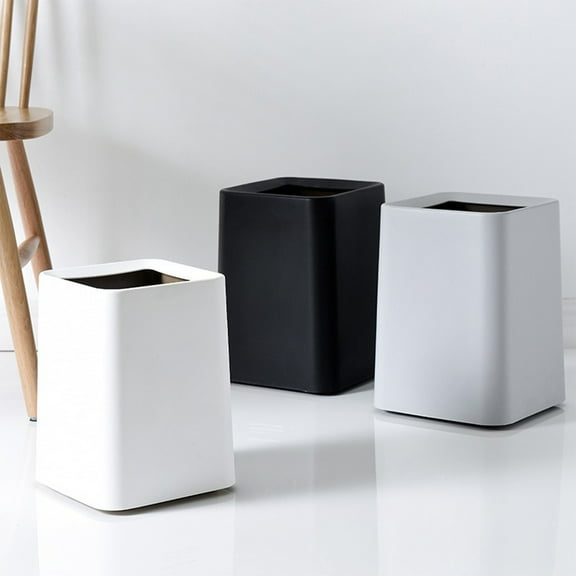 Kitchen Trash Can, Step-On Garbage Can with Lid, Tall Kitchen & Bathroom Trash Can, Small Office Waste Bin, White - Xuniizn