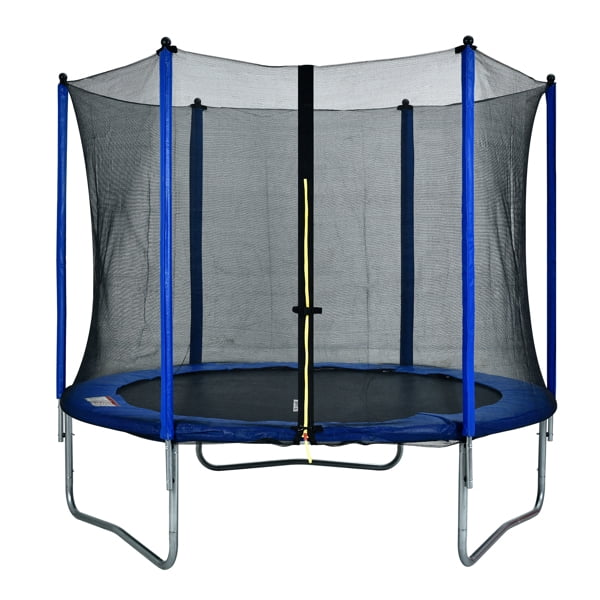 Clearance! 10FT Round Trampoline for Kids with Safety Enclosure Net, Outdoor Ladder, Blue - Walmart.com
