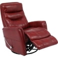 thumbnail image 5 of Pemberly Row Transitional Leather Manual Swivel Glider Recliner in Red, 5 of 6