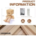 thumbnail image 5 of Charming Shaking Feet Wooden Man Figurine, Little Wooden Statue That Sways, Car Dashboard Figurines with Spring Legs with Rich Expression Accessories Decorations Doll Gifts(1PC Magnetic Expressions), 5 of 6