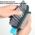 thumbnail image 3 of 3 Sided Scrub Brush for Tile Grout V Shaped Multifunctional Ergonomic Handle Tile Joints Scrubber Brush for Household Use, 3 of 4