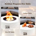 thumbnail image 6 of Evita 30" Round Outdoor Fire Pit Table 50,000 BTU Propane Fire Pit Table with with Golden LED Lights, 6 of 8