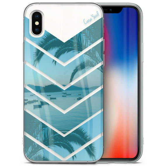 Case Yard iPhone-X Case Clear Soft & Flexible TPU Ultra Low Profile Slim Fit Thin Shockproof Transparent Bumper Protective Cover Drop Protective Cell Phone Cases (Paradise)