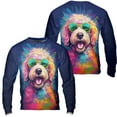 thumbnail image 3 of Hippie Goldendoodle Portrait oil painting Watercolor Tie-dye Vintage All Over Print 3D Sweatshirt Unisex Merch Doodle Dog Lover Gifts Idea - 00015, 3 of 6