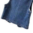 thumbnail image 5 of Women's Denim Vest 2025 Fashion Cropped Classic Sleeveless Button Down V Neck Jean Vest Jackets With Pockets, 5 of 6