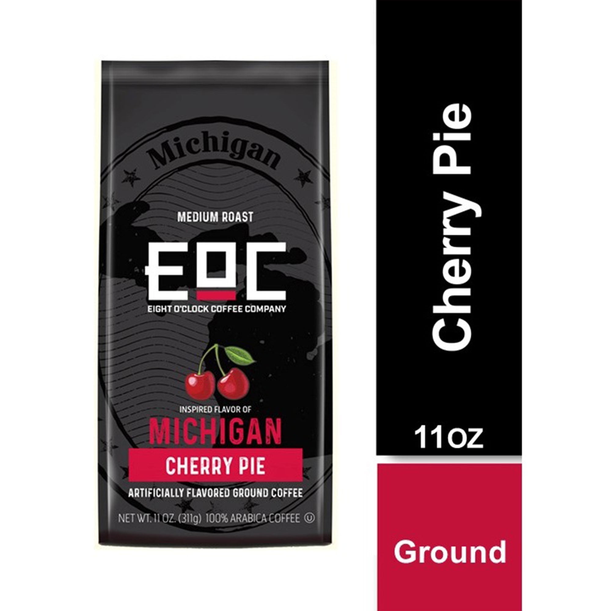 Eight O'Clock Flavors of America Michigan Cherry Pie Ground Coffee, 11 Oz. Bag