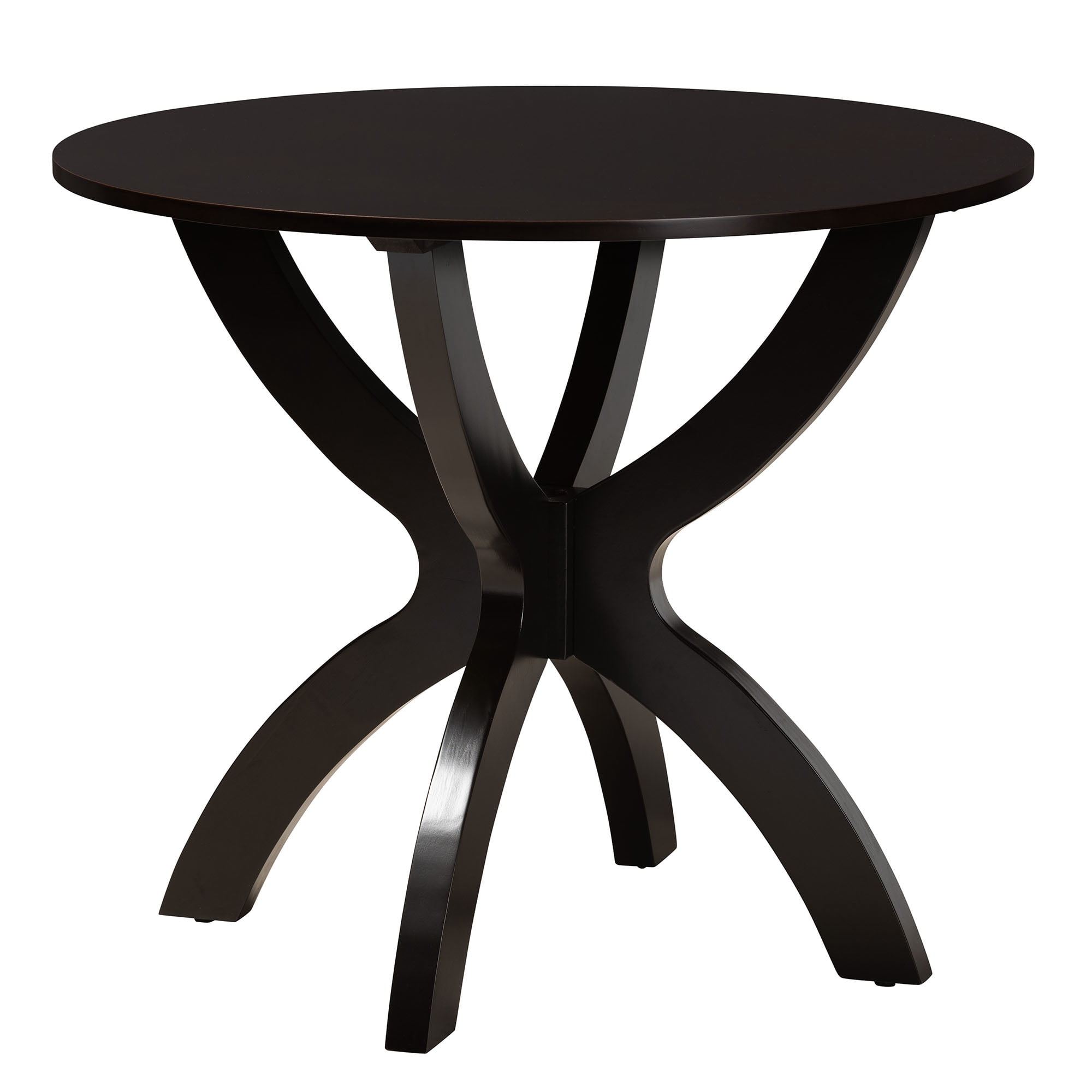 Baxton Studio Velia Modern Dining Set, 5-Piece, Dark Brown