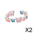 thumbnail image 1 of Anillo de Mariposa Que en La Oscuridad, Anillo de Declaración, Anillo Ajustable, Banda de Elegante, Anillo Luminoso Minimalista, Joyería P 2 piezas, 1 of 8