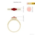 thumbnail image 5 of ANGARA Natural Aeon Square Ruby Three Stone Engagement Ring with Milgrain in 14K Yellow Gold for Women (Size-3.5mm) | July Birthstone, Anniversary, Jewelry Gift for Women | Natural Ruby Ring, 5 of 10