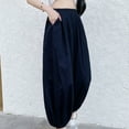 thumbnail image 4 of Womens Baggy Harem Capri Pants Loose Fit Workout Jogger Track Pants Casual Wide Leg Hippie Boho Gypsy Yoga Beach Pant, 4 of 7