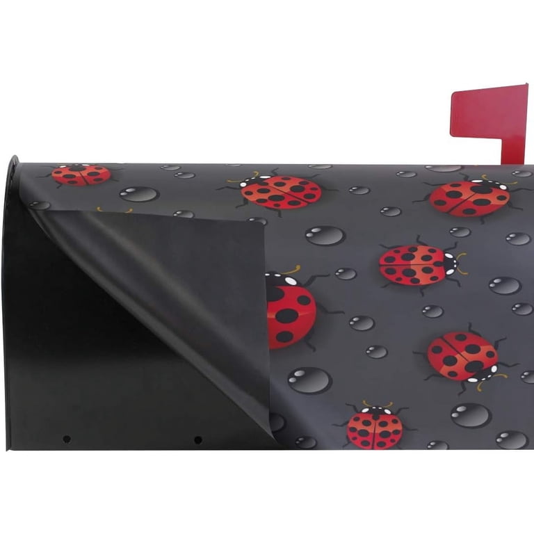 WOOR Daisies & Ladybugs Magnetic Mailbox Cover – Standard Size 18"x20.8" – Reusable, Waterproof, All-Weather