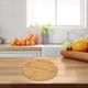 thumbnail image 4 of Trays Serving Tray 20*5*30cm Easy To Clean For Fruit Pizza Multi-functional Round Wooden Tableware Stand Food Tray, 4 of 11