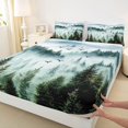 thumbnail image 3 of Homewish Wetsern Farmhouse Adult Full Size Sheets, Green Landsacpe Bed Sheets, Rustic Nature Scenery Sheet Sets, Lightweight Room Decor, 4-Piece, 3 of 7