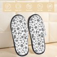 thumbnail image 2 of Balery Nautical Themed Simple Anchors Pantuflas de Casa de Felpa Silenciosas con Diseño Estampado, Zapatillas Cómodas Antideslizantes de Algodón para Interior-Large, 2 of 8