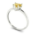 thumbnail image 2 of Clara Pucci 14K White Gold 1.25ct Yellow Solitaire Ring for Women, 2 of 8