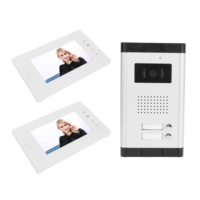 De Portero Automático con Vídeo de 2 Vías de Timbre Visual 2 Monitores y 1 Cámara de Visión para el Hogar y la Oficina ANGGREK Otros