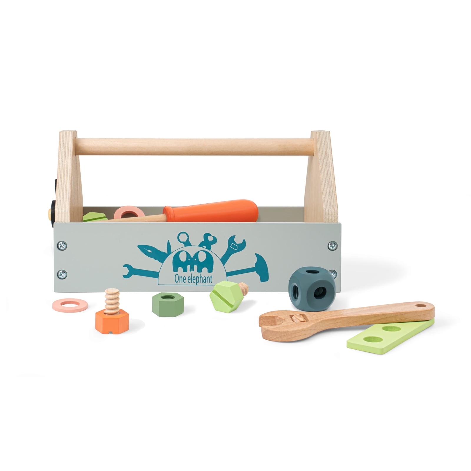 Wooden Tools Kit Toddlers Wooden Tool Box Set Construction Toy Play Set