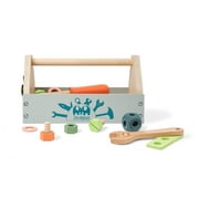 TOMSHOO Kids Toddlers Wooden Tool Box Set,with play accessories