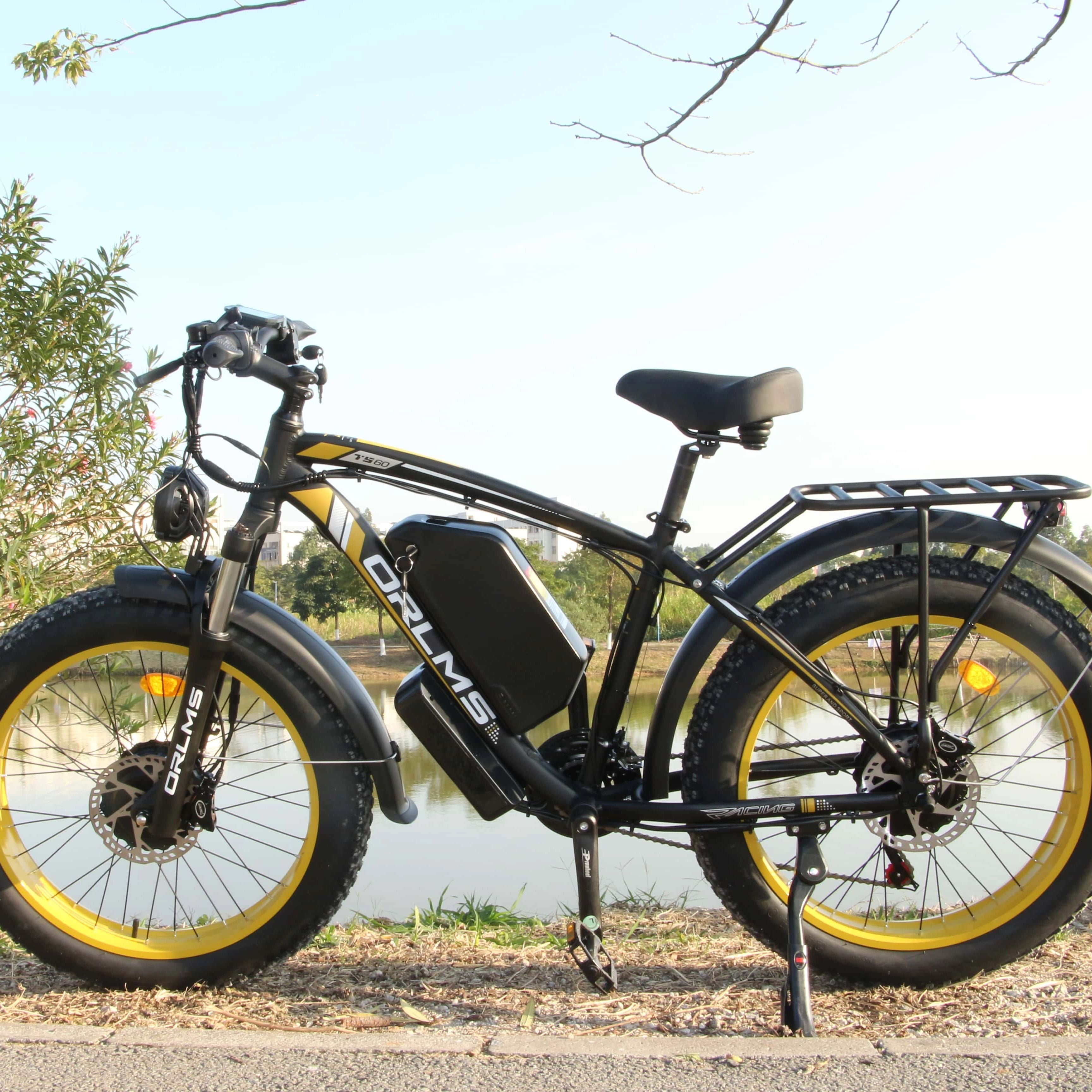 SMLRO TS60 Electric Bike – 2000W Dual Motors, 60V 25Ah, 26" Fat Tires, Hydraulic Disc Brakes, Full Suspension, 45MPH Max Speed
