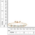 thumbnail image 2 of Gem Stone King 5.26 Ct Oval Cabochon White Simulated Opal E-F Lab Grown Diamond 18K Rose Gold Plated Silver Bracelet for Women, 2 of 2