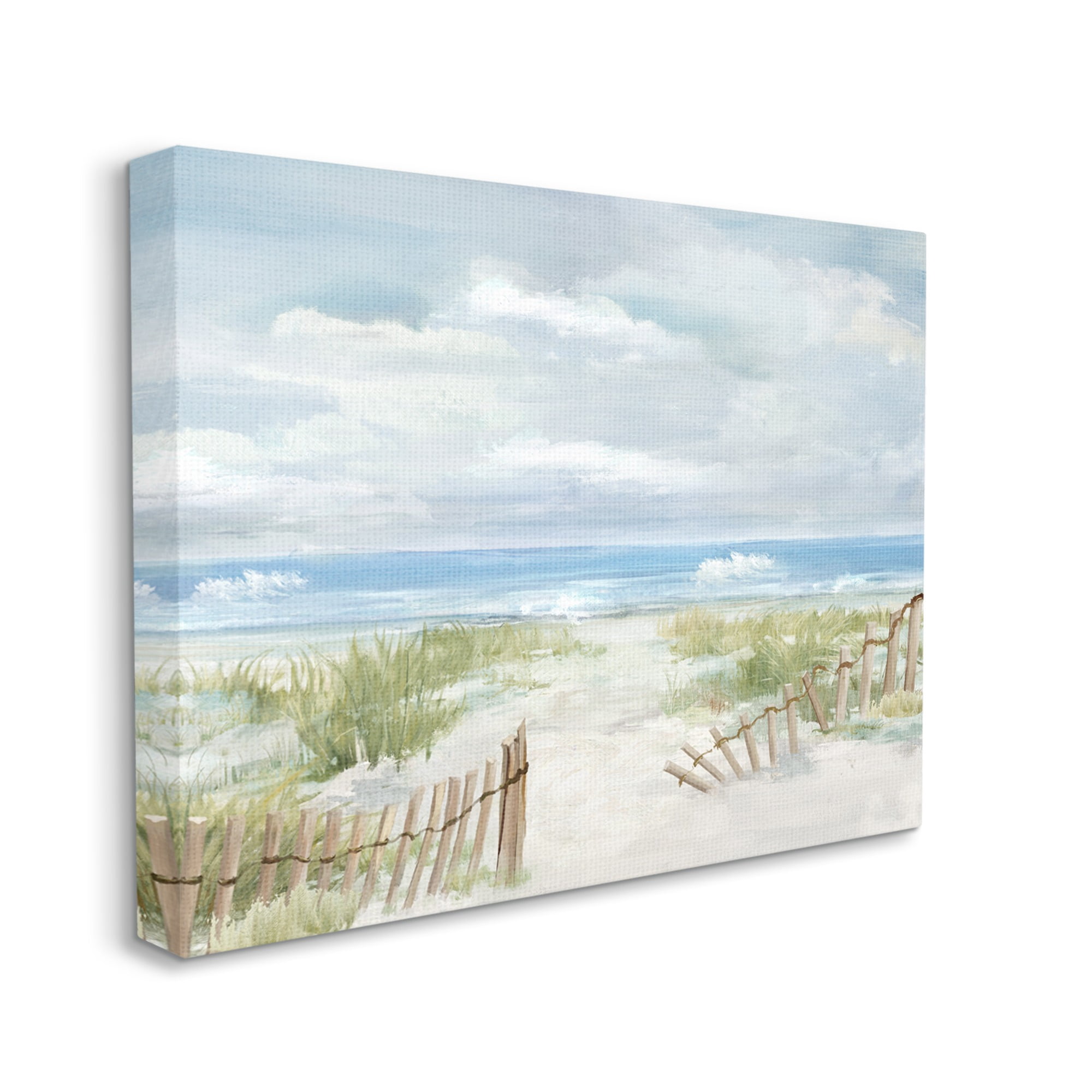 Stupell Industries On The Island Landscape Landscape Painting Gallery Wrapped Canvas Art Print Wall Art, 20 x 16