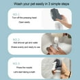 thumbnail image 6 of Skin-Friendly Soft Silicone Pet Brush with Shampoo Dispenser, Long Handle Cat and Dog Bath Brush for Long Short Haired Dogs and Cats, 2-in-1 Cat Grooming Brush Massage Brushes Fast Drying, Gray, 6 of 7