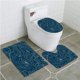 thumbnail image 1 of ABPHQTO Floral Inconsútil Juego de alfombras de baño de 3 piezas Alfombra de baño Alfombra de contorno y tapa de inodoro, 1 of 2