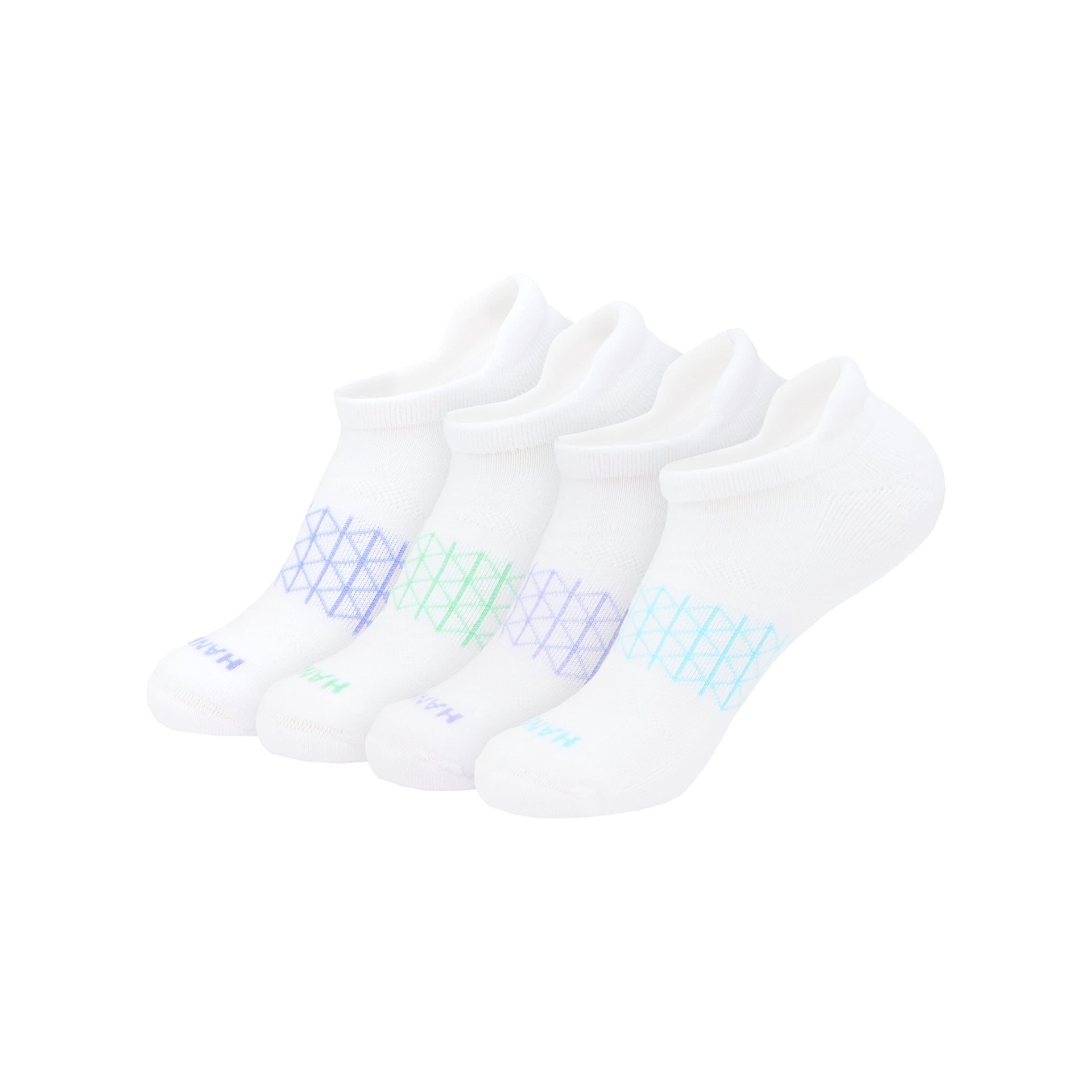 Hanes Womens Absolute Comfort No-Show Socks w/ Heel Shield, 4-Pack, Size 5-9