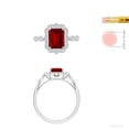 thumbnail image 5 of ANGARA Lab Grown 1.6 Ct Vintage Inspired Ruby Ornate Halo Engagement Ring for Women in 14K White Gold (Size-8x6mm) | July Birthstone, Anniversary, Jewelry Gift for Women | Lab-Grown Ruby Ring, 5 of 8