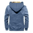 thumbnail image 3 of Qcmgmg Jackets For Men Hoodie Big And Tall Winter Sherpa Lined Jacket Mens Heavyweight Fleece Warm Trucker Hoodies Coat Blue 4XL, 3 of 3
